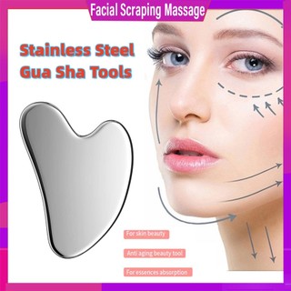 Máy Mát Xa Nâng Cơ Mặt guasha Bằng Thép Không Gỉ Trái Tim