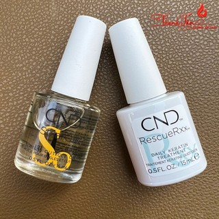 Set dưỡng móng thần thánh CND Solar Oil và Rescue RXx 15ml