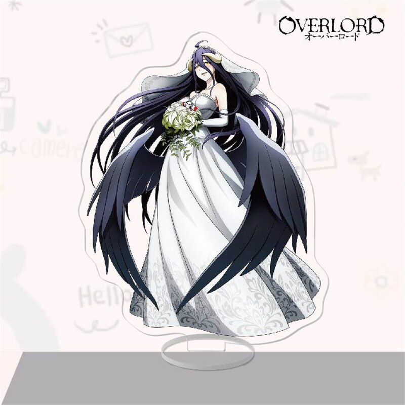 Mô hình Standee Anime Overlord Figure Ainz Ooal Gown Cosplay Acrylic mica trong anime chibi trưng bày
