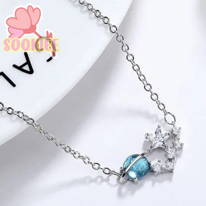 Vòng Tay Hình Hành Tinh Màu Xanh Dương  Vòng Tay Hành Tinh Màu Xanh Dương Ba Học Sinh Bạn Bè Cặp Đôi Ngôi Sao Thủ Công Làm Quà Tặng Tình Bạn