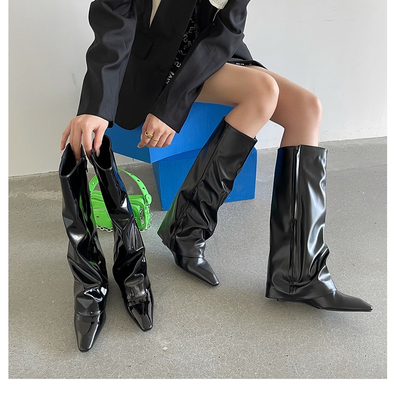 Giày Bốt Cao Gót 7cm Mũi Nhọn Thời Trang Phong Cách Mới 2023