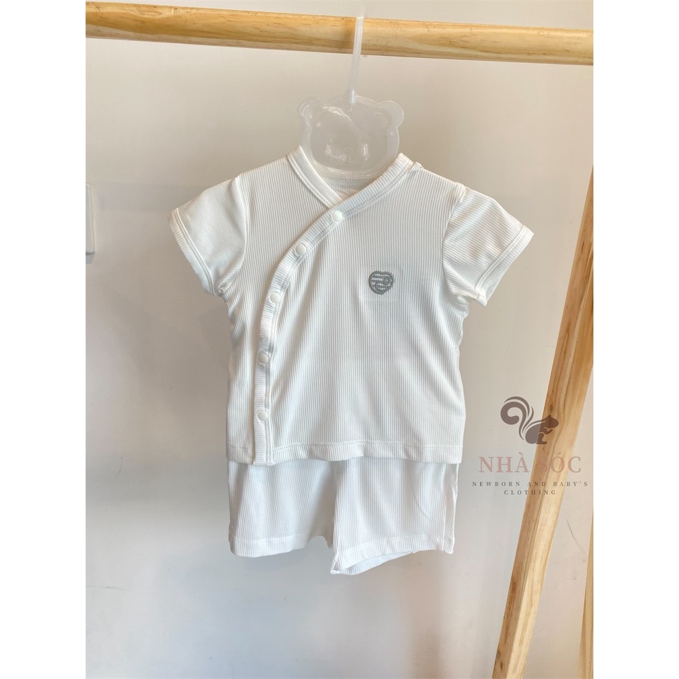 Bộ cộc tay cài chéo sơ sinh