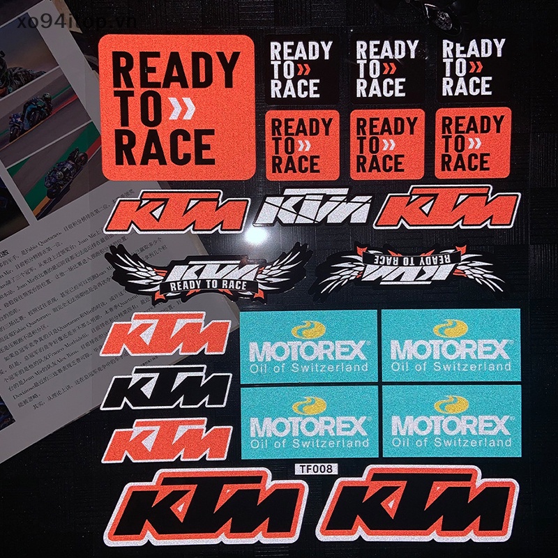 Xoitop Miếng Dán Phản Quang Trang Trí Xe Mô Tô ktm duke 125 200 390 690 990 1290 adv sxf exc-g xc xcw vn