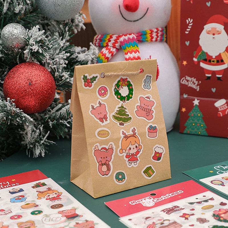Set 4 Tấm sticker Dán Trang Trí Giáng Sinh Hình Bông Tuyết