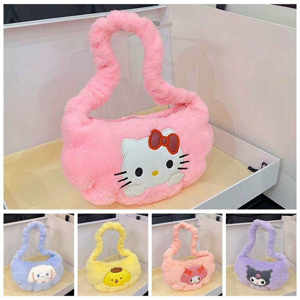 Shanhai Túi tote Đeo Vai Cỡ Lớn Họa Tiết Mèo kitty / Cún Cinnamon Nhồi Bông Dễ Thương