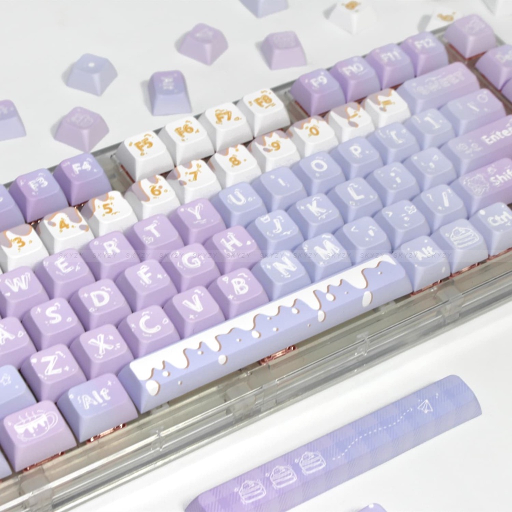 Fantasy keycaps xda profile Bàn Phím Cơ pbt Nhuộm Hình Cô Gái Dễ Thương