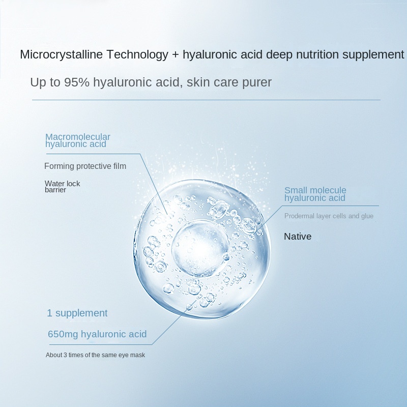 Mặt Nạ Mắt Axit hyaluronic Tan Trong Quầng Thâm Làm Săn Chắc Dưỡng Ẩm Và Làm Sáng Da