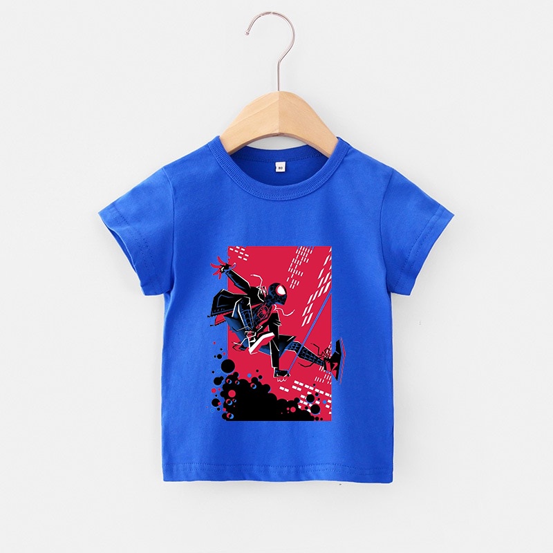 Áo thun trẻ em BLACK SPIDERMAN, 8 màu áo, đầy đủ size có big size, áo thun cho bé Cotton, Màu khác nhắn shop