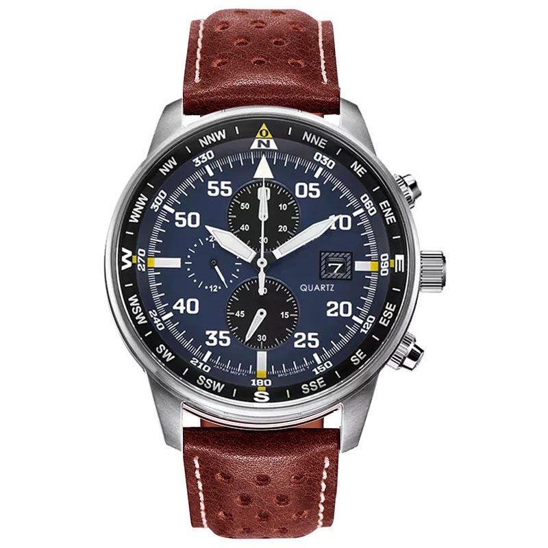 Đồng Hồ Đeo Tay Thạch Anh Bằng Thép Không Gỉ Sáu Tay Cho Nam