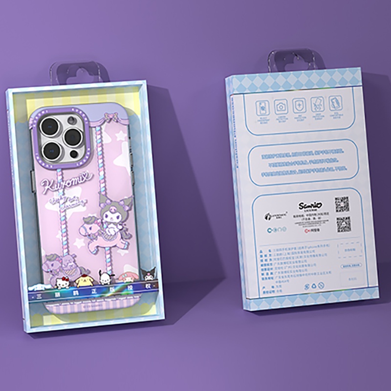 Ôp Điện Thoại Silicon Dẻo Họa Tiết Hoạt Hình sanrio kuromi Dễ Thương Chống Sốc / Dấu Vân Tay Cho iphone 15 pro max iphone 15 pro Ốp