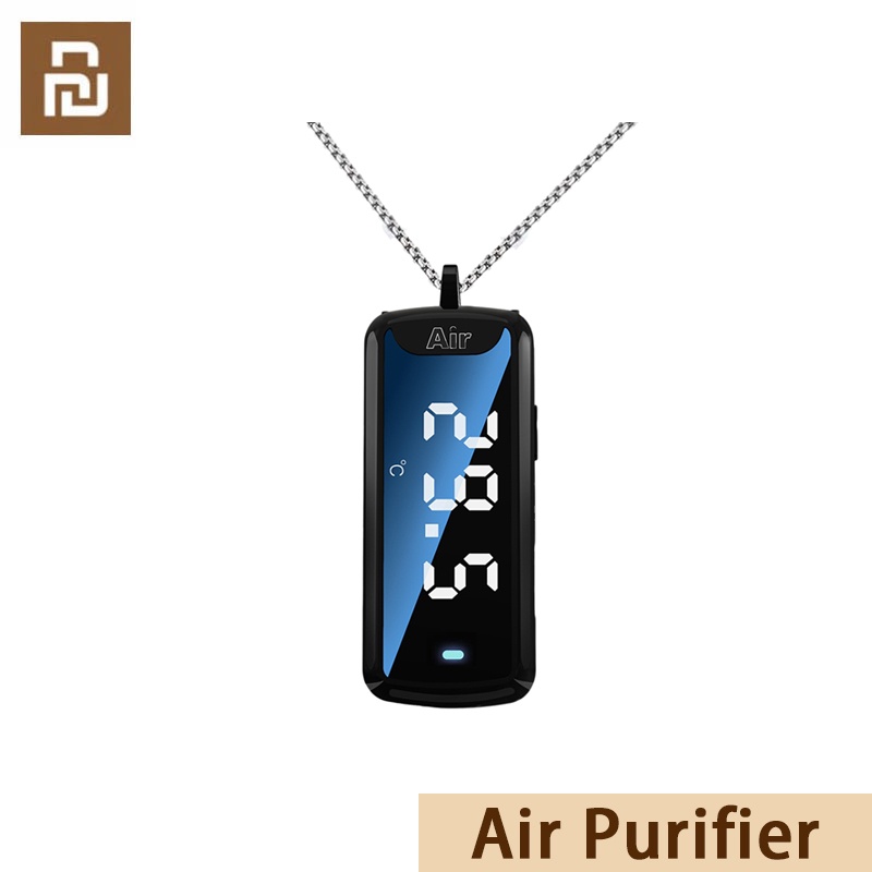 Xiaomi Youpin Air Purifier 120 Triệu Ion Âm Treo Cổ Máy Lọc Không Khí Cá Nhân Đeo Mini Di Động Có Thể Đo Nhiệt Độ Máy Lọc Không Khí Du Lịch