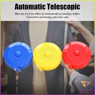 Soft Tape Measure Clothing Ruler Automatic Retractable Meter [Z/10]