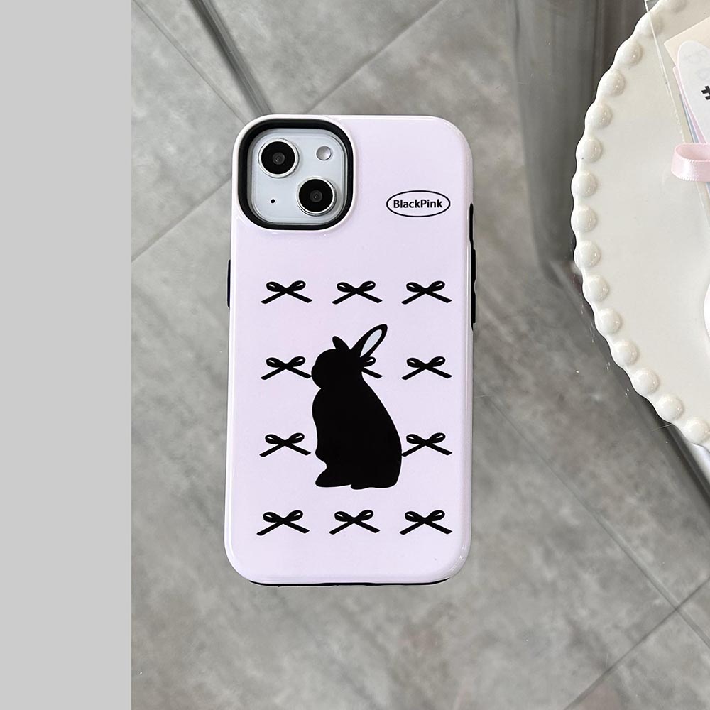 Ốp Điện Thoại Cứng Hình Thỏ Nơ Cho iphone 11 12 12pro 12promax 13 13pro 13promax 14 14pro 14promax 15 15pro 15promax