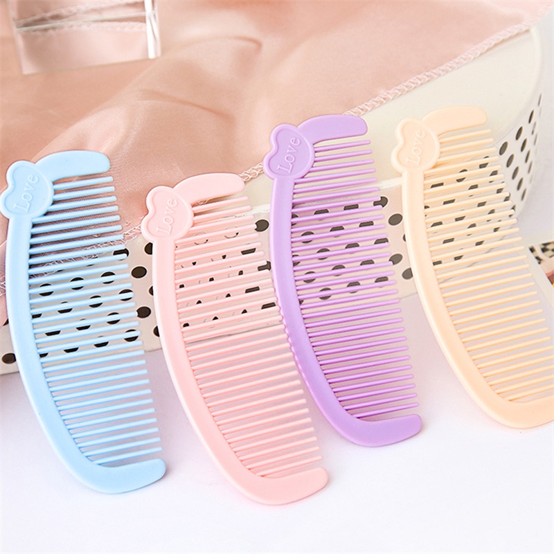 Hoạt Hình Lược Chải Tóc mini Cầm Tay Hình Trái Tim Dễ Thương Cho Học Sinh