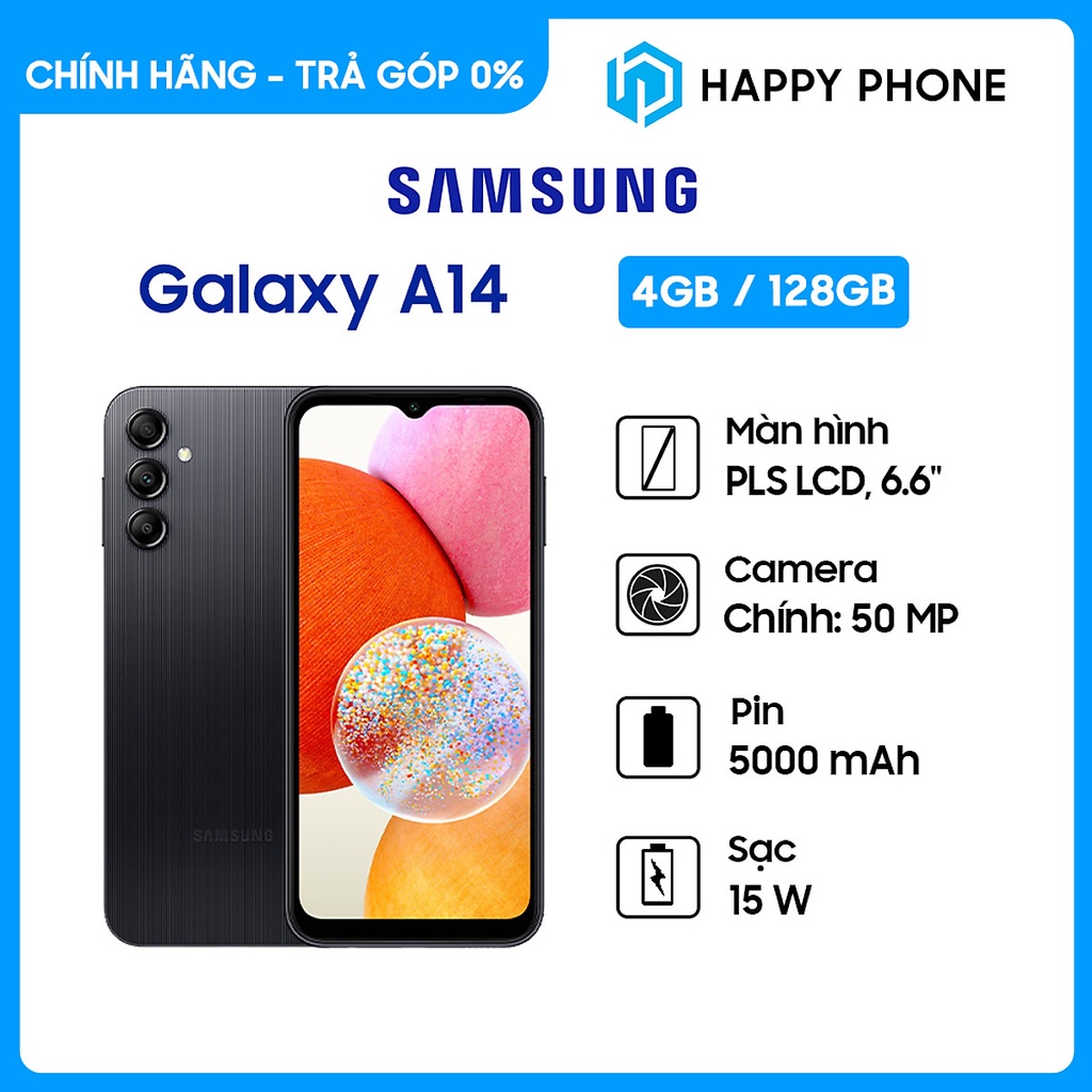 Điện thoại Samsung Galaxy A14   - Hàng Chính Hãng - Đã kích hoạt bảo hành điện tử