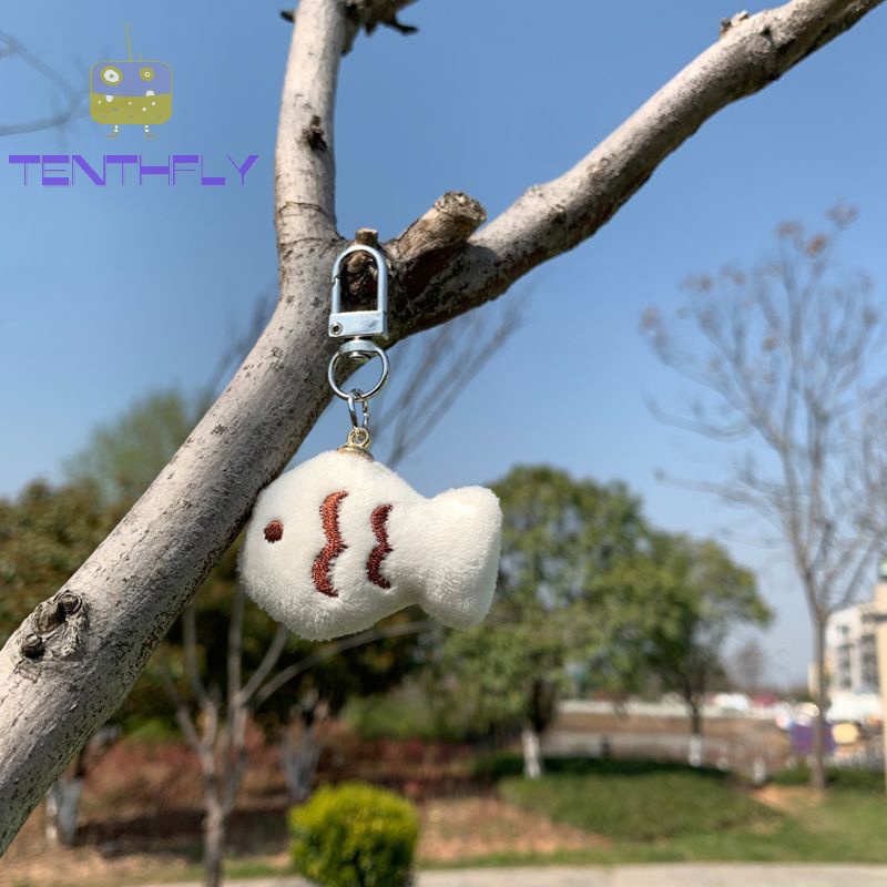 Móc Khóa Đồ Chơi Hình Mèo Và Cá Nhồi Bông Đáng Yêu Sáng Tạo Dành Cho Cặp Đôi Đi Học