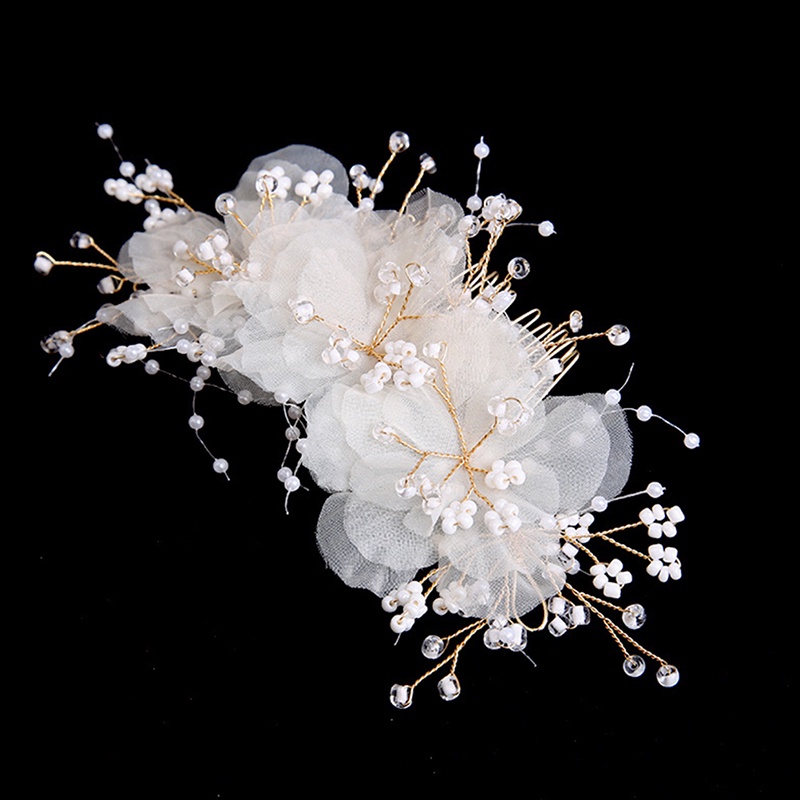 Vnlittle Cài Tóc Hình Hoa Đính Ngọc Trai Giả Thời Trang Cho Cô Dâu
