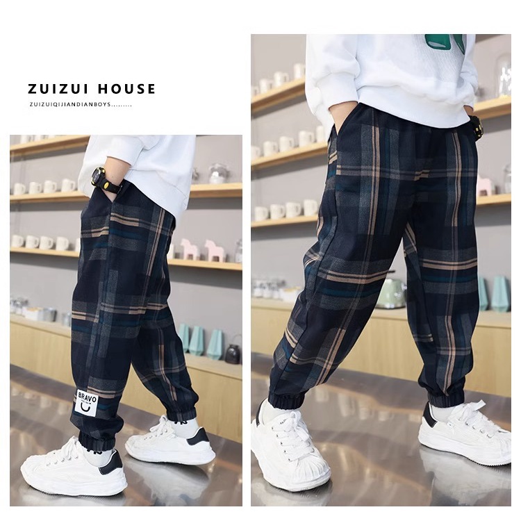 Quần Thể Thao Lót Lông Cừu Mỏng Dáng Rộng Lót Vải Dày Ấm Áp Mùa Thu Đông Dành Cho Trẻ Em 100-160cm @