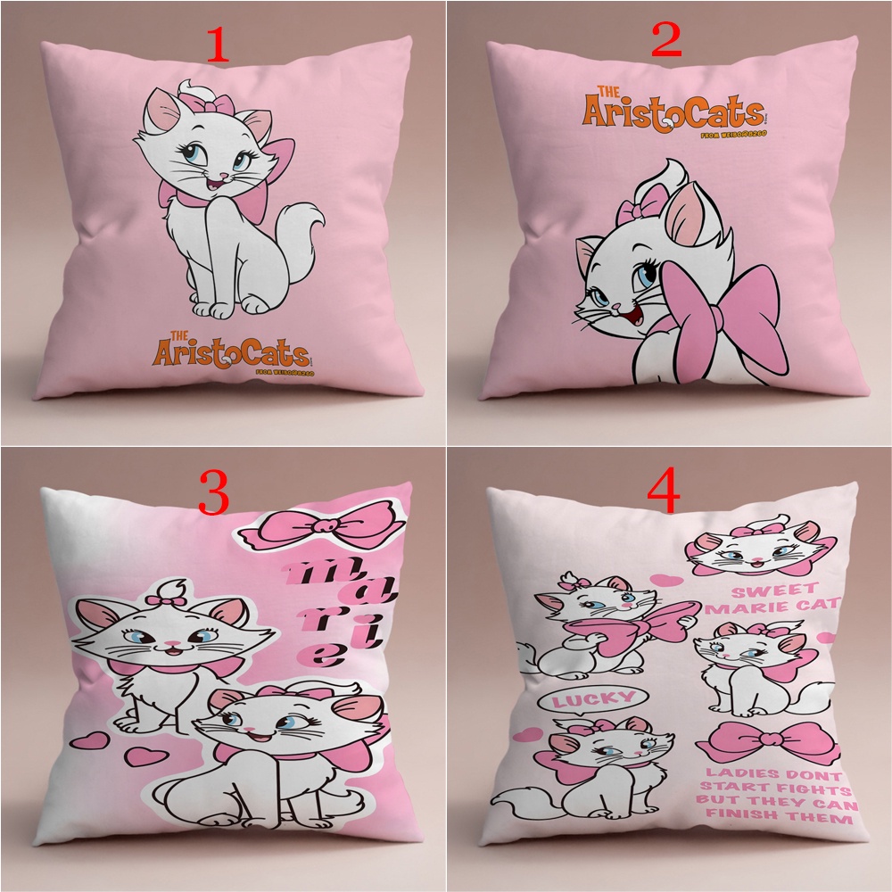 Disney Vỏ Gối In Hình Mèo marie Một Mặt Trang Trí Phòng Khách / sofa / Xe Hơi / Quà Tặng Cho Bé