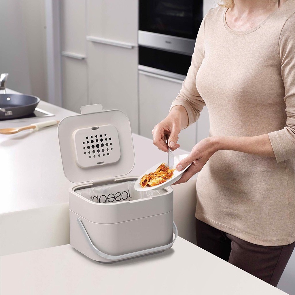 Thùng rác hữu cơ Joseph Joseph 30015 Stack 4 - Stein -khử mùi thông minh,