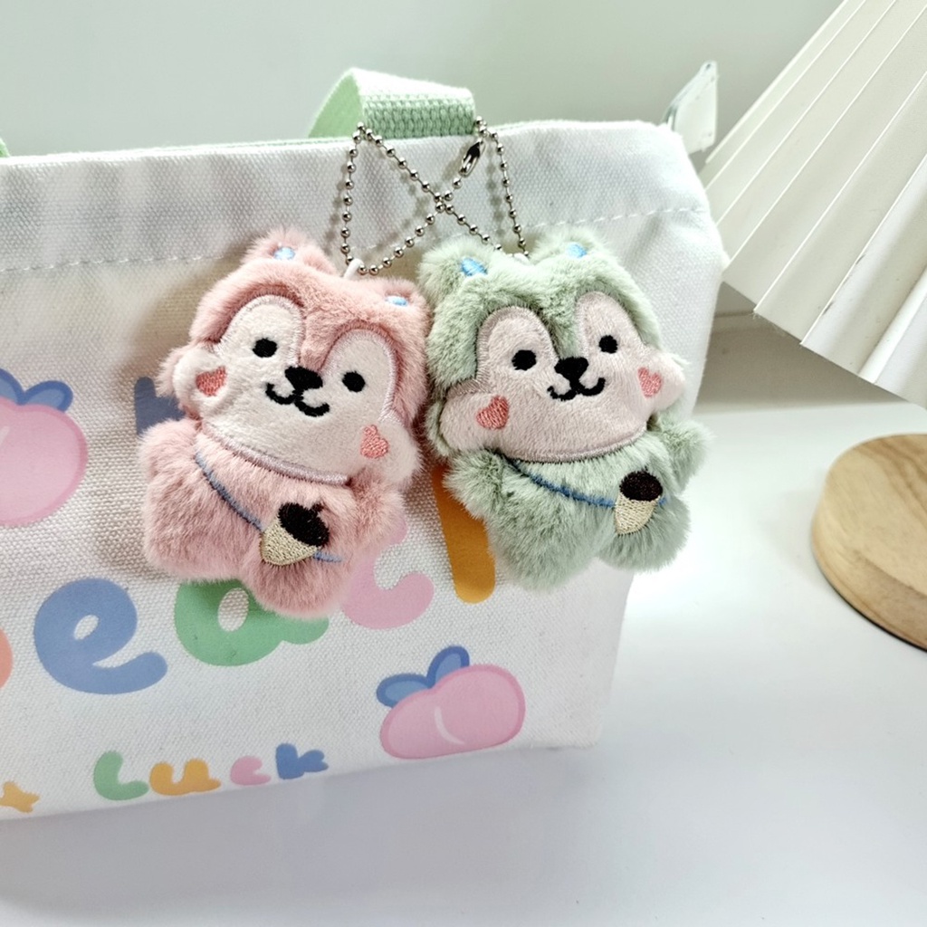 Dễ Thương Móc Khóa Hình Chú Sóc Nhồi Bông Đáng Yêu charms