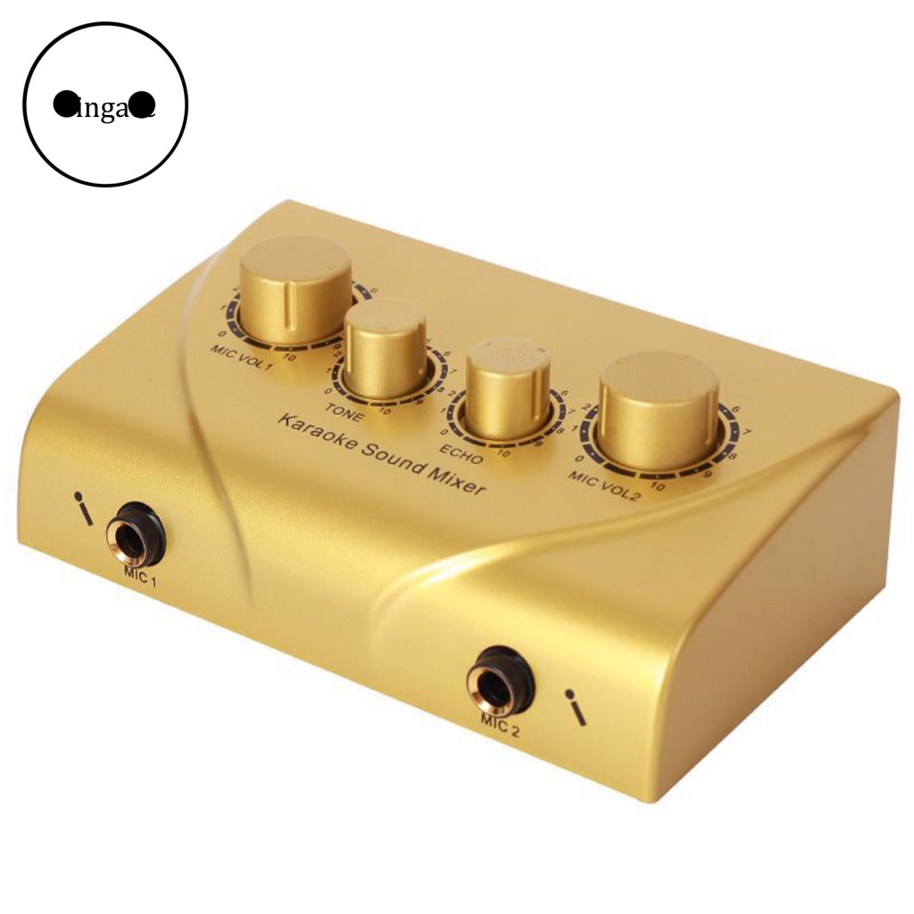 Rga Bộ Khuếch Đại Micro karaoke echo Hai mic mini Chuyên Nghiệp Cho Điện Thoại / Máy Tính