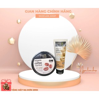 Tẩy da chết vùng mặt Organic Shop chiết xuất hạt cà phê
