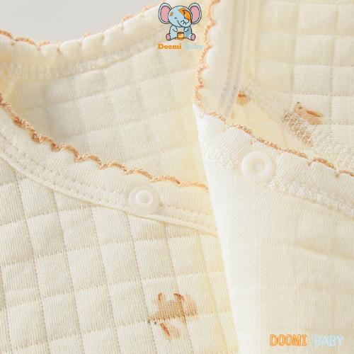 Bộ Quần Áo Cotton Chần Bông Cúc Bấm Siêu Mềm Siêu Ấm Cho Bé Họa Tiết Hàn Quốc Siêu Xinh Doomi Baby - HT663