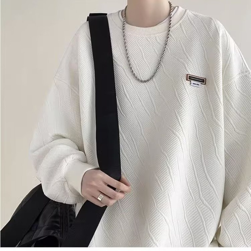 Áo sweater mã waffle nam nữ unisex dài tay phong cách hàn quốc  trẻ trung chất nỉ bông đẹp  cổ tròn tay dài in shin thời trang mùa thu cho nam và nữ
