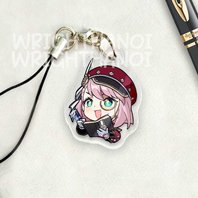 Móc treo điện thoại, dây đeo điện thoại, móc khóa acrylic Kazuha Genshin Impact anime chibi cute trang trí điện thoại