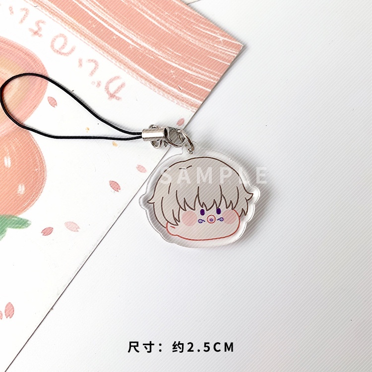 Chính tả Trở lại Ngoại vi Gojo Satoru Mặt dây chuyền điện thoại di động Nhật Bản Knotweed Móc khóa Fushiguro Megumi Mặt