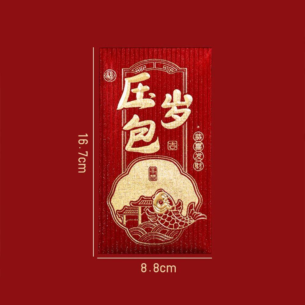 Mmluck Bao Lì Xì Đỏ May Mắn Làm Quà Tặng Năm Mới diy 6 Cái / Bộ Bao Lì Xì Năm Mới
