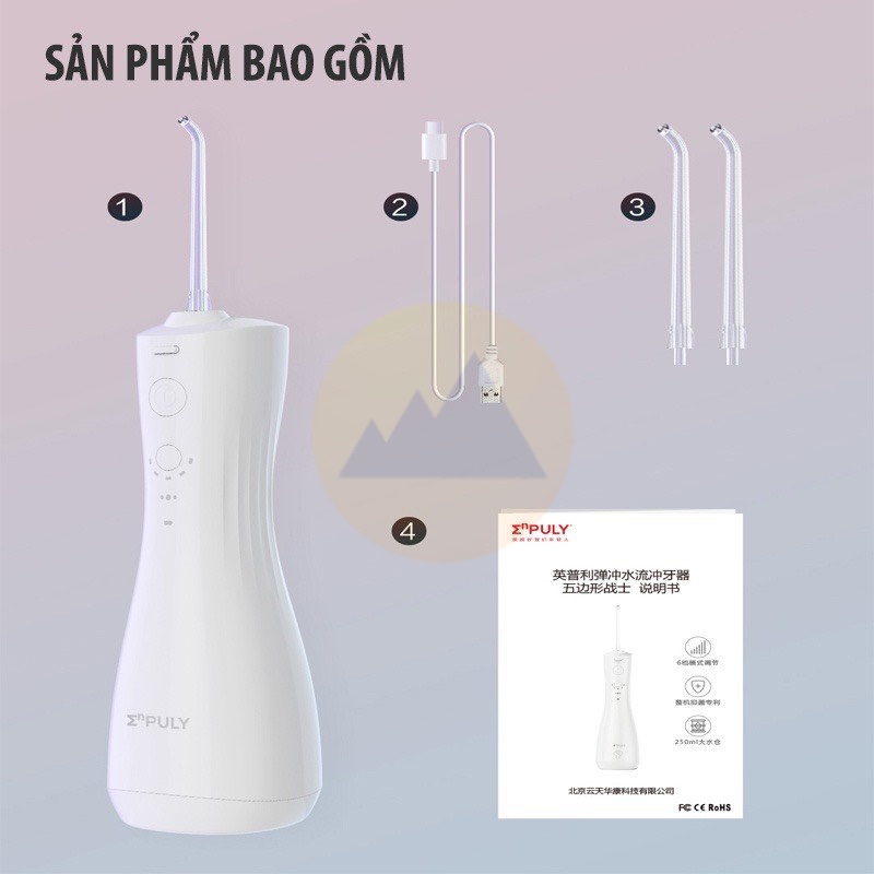 Máy tăm nước mini Xiaomi Enpuly ML8 / W1 Plus  Chống Thấm Nước IPX7 Dung Tích 250ml /  M6 Plus  Kèm vòi thay thế