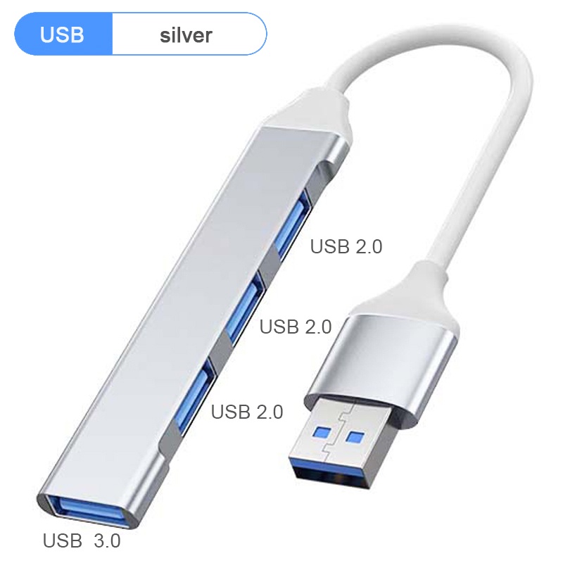 Hub Chia 4 Cổng USB C 3.0 Type C 3.1 OTG Cho Xiaomi Lenovo Macbook Pro 13 15 Air Pro PC