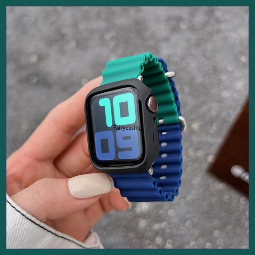 Dây Đeo Đồng Hồ Bằng Silicon Cho apple watch ultra 2 49mm series 9 8 7 6 5 4 3 2 1 49mm 45mm 44m 42mm 41mm 40mm 38mm