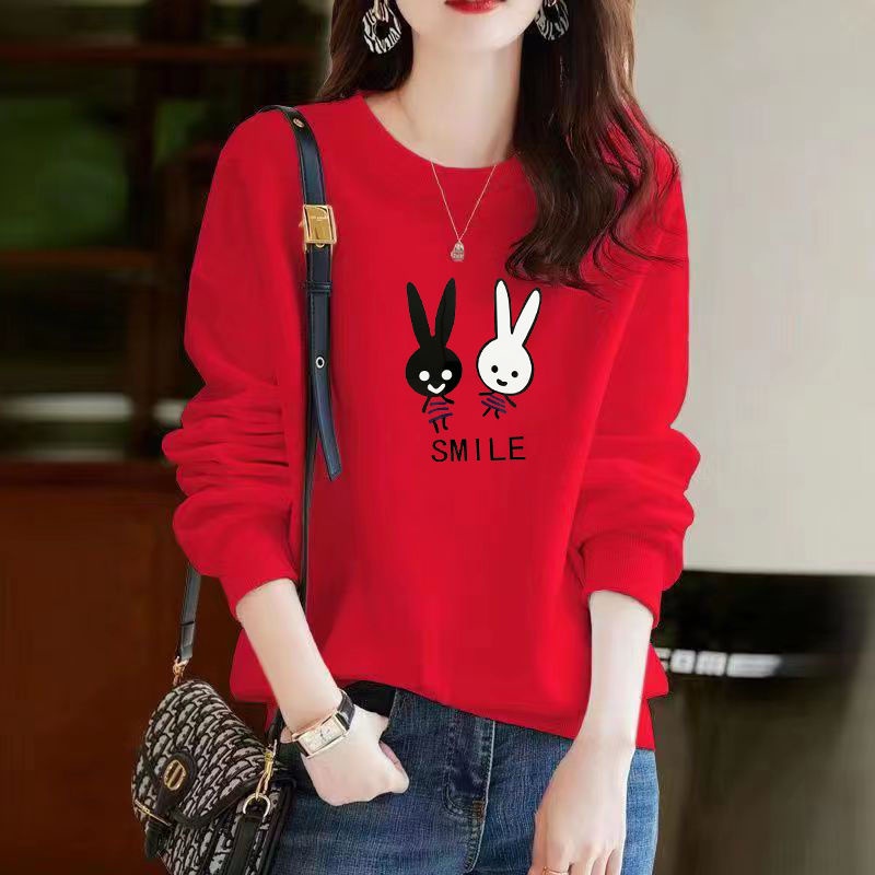 Áo sweater Cổ Tròn Tay Dài Dáng Rộng Phong Cách Hàn Quốc Thời Trang Xuân Thu 2023 Cho Nữ