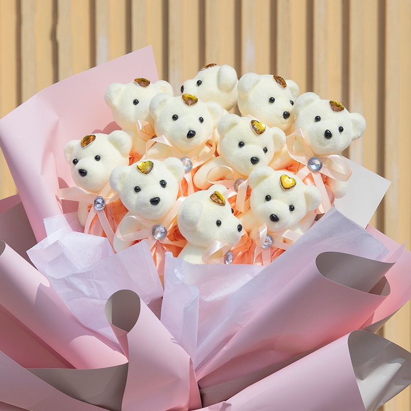 Móc Khóa Hình Gấu Teddy Mini 11cm Dễ Thương