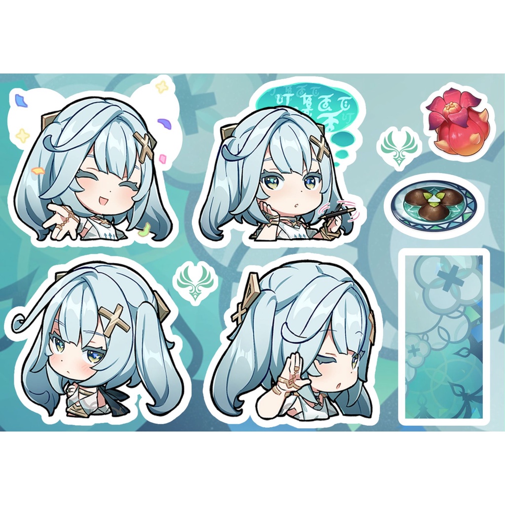 MINI STICKER PACK 🔔  Sticker Pack Genshin Impact A6  - Cắt Sẵn - Màng Cán Chống Nước - Keo Dán Sẵn