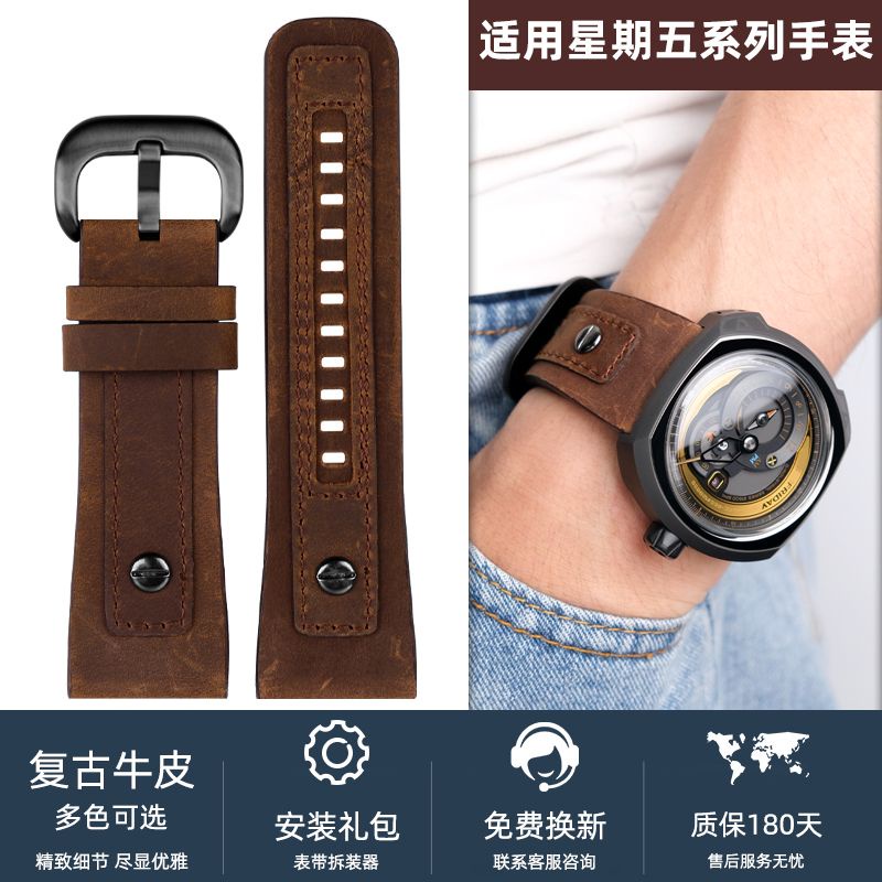 Dây Đeo Bằng Da Bò Thật 28mm Cho Đồng Hồ seven Fridies q1m2sevenfriday