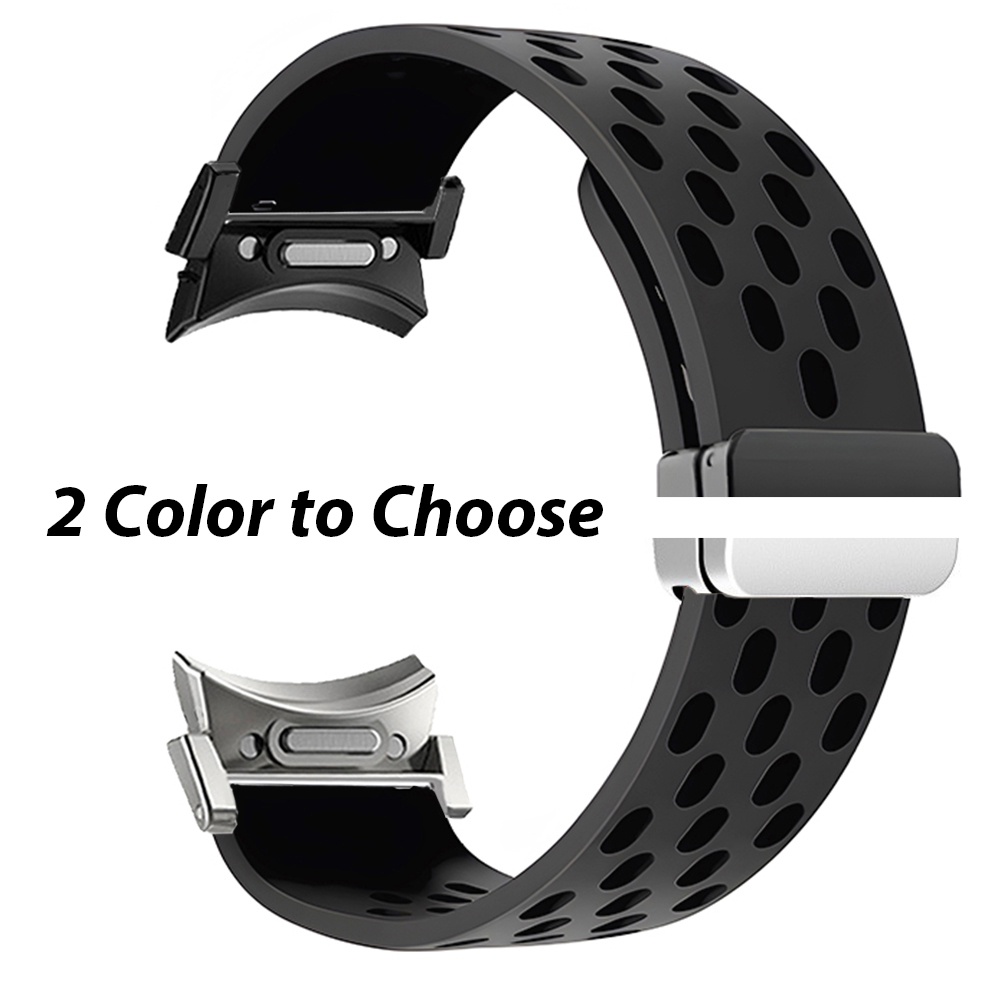 Dây Đeo Từ Tính Bằng Silicon Cho Đồng Hồ Thông Minh samsung galaxy watch 6 classic 47 43mm 4 5 6 40 44mm 5 pro 45mm