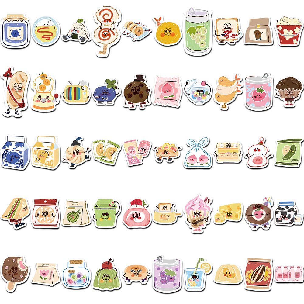 Bộ 100 Miếng Dán Trang Trí Mũ Bảo Hiểm / Bút Chì Chống Thấm Nước Họa Tiết graffiti Dễ Thương