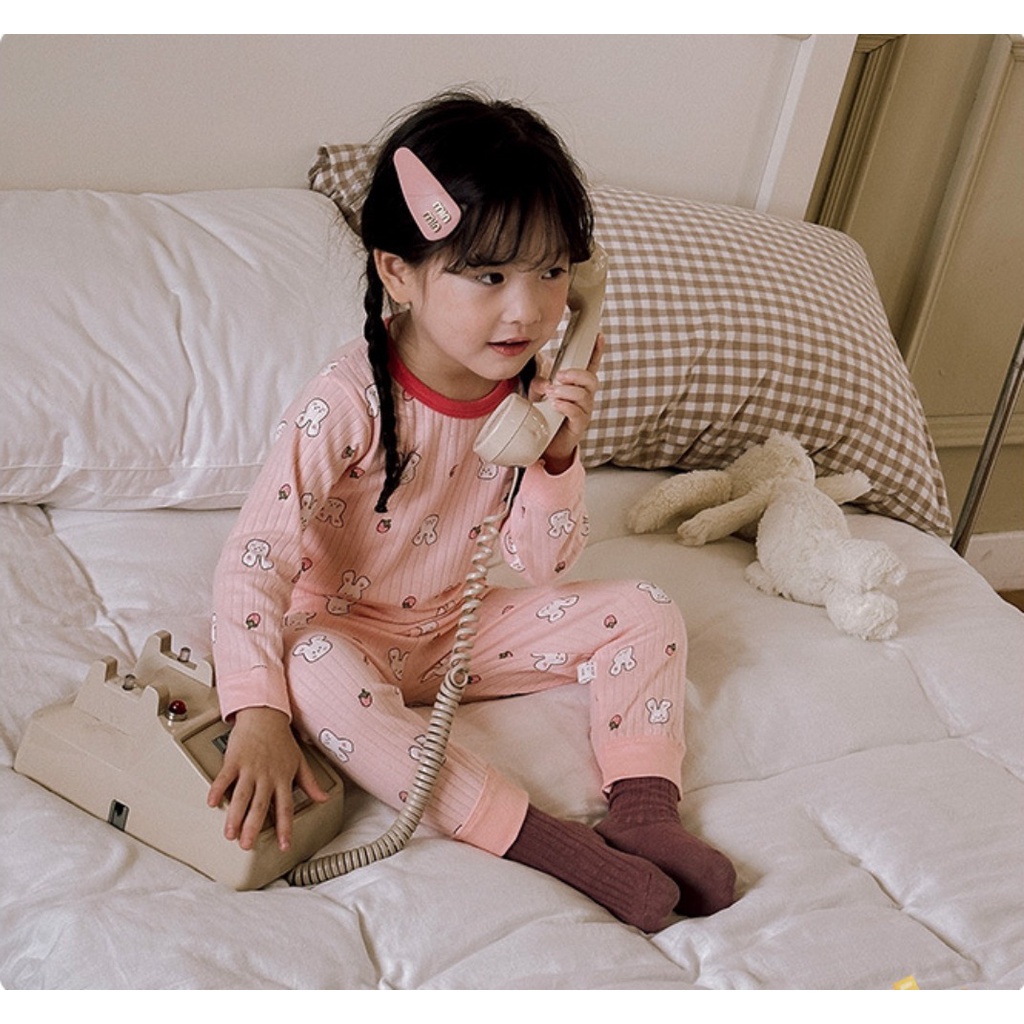 Bộ Đồ Ngủ Hai Mảnh Áo Khoác Và Quần Bằng Vải cotton In Hình Hoạt Hình Dễ Thương Dành Cho Bé Trai Gái