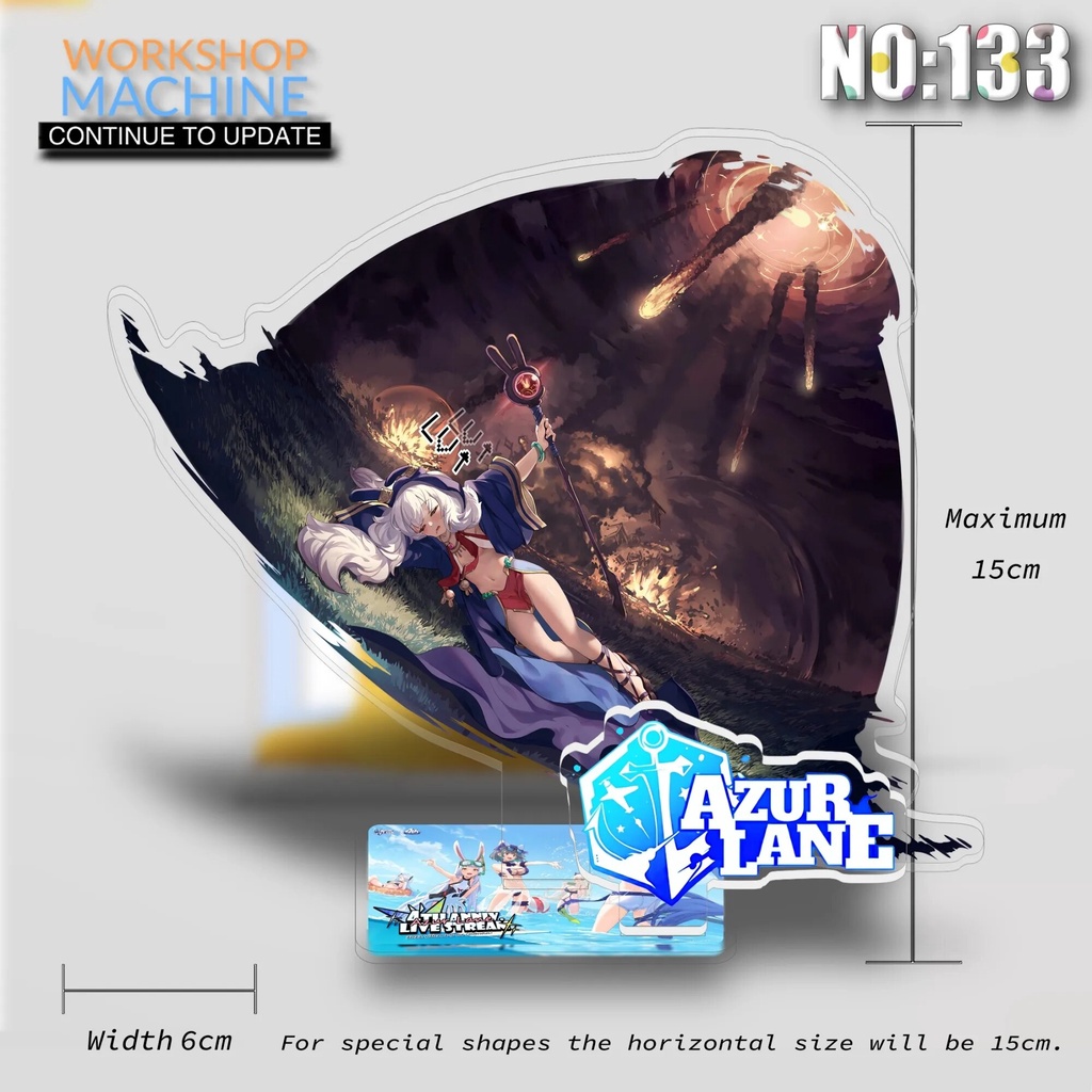 Mô hình Standee Azur Lane P2 Anime Characters Acrylic Game 2 Phụ kiện trang trí để bàn góc học tập