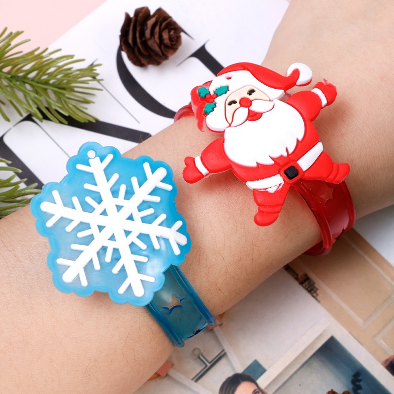 Vòng Tay Đèn led Phát Sáng Chủ Đề Giáng Sinh / Ông Già Noel Cho Bé