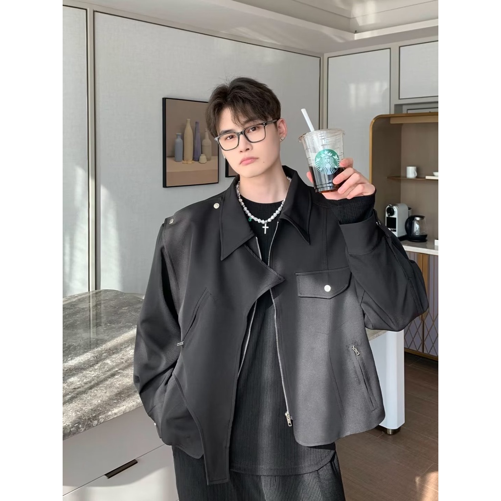Áo Khoác Khóa Kéo Nhẹ Nhàng Phong Cách Hàn Quốc Hợp Thời Trang Cho Nam