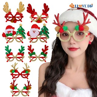 Mắt kính hình ông già noel hoạt hình lấp lánh trang trí tiệc giáng sinh năm mới