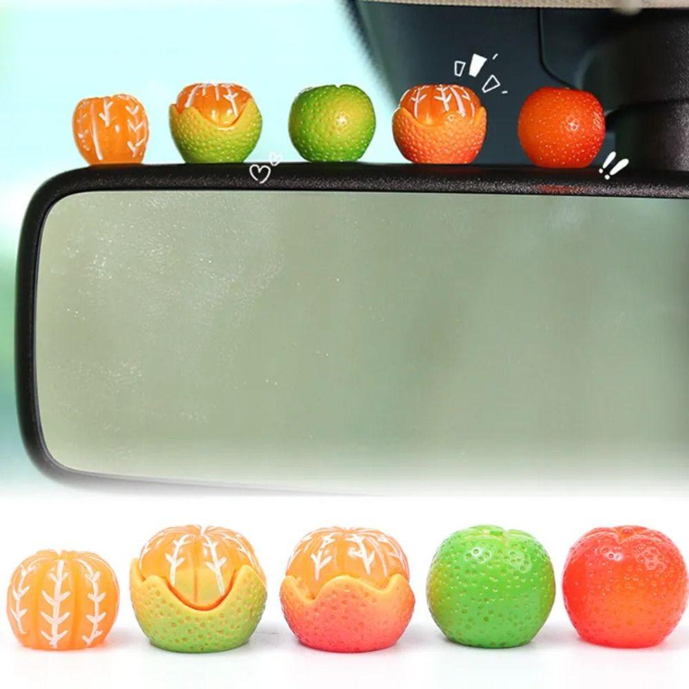 Mmluck Set 5 Tượng mini Tự Trang Trí Bảng Điều Khiển Trung Tâm Màu Cam Đường Xe Hơi Đậu Nành mini diy Làm Quà Tặng Trang Trí Nội Thất Xe Hơi Màu Cam Đường