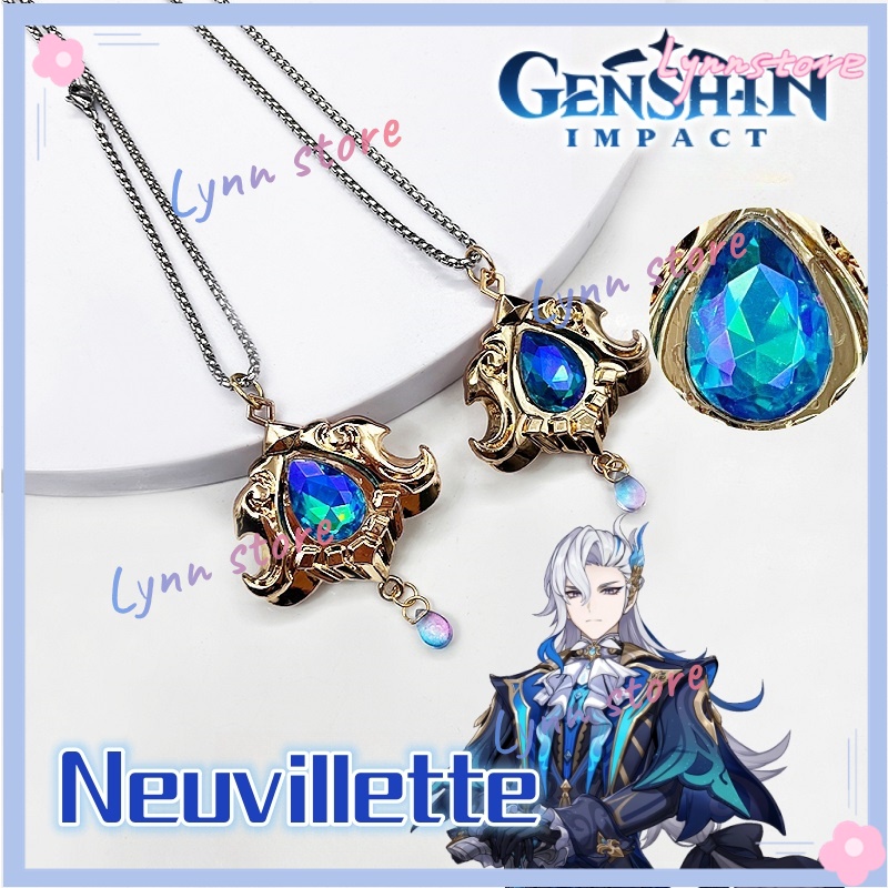 Genshin Vòng cổ Mặt Thần Chết / neuvillette vision Làm Quà Tặng Cho Cặp Đôi
