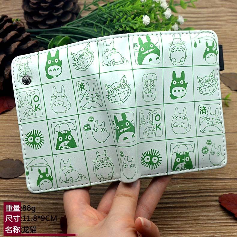 Ví Da pu Dáng Ngắn Có Khóa Kéo In Hình totoro Dễ Thương