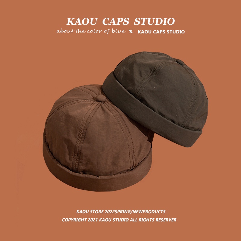 Mũ Dưa Hấu Mỏng Thoáng Khí Khô Nhanh Không Vành Phong Cách retro Nhật Bản Mùa Hè Cho Nam Và Nữ